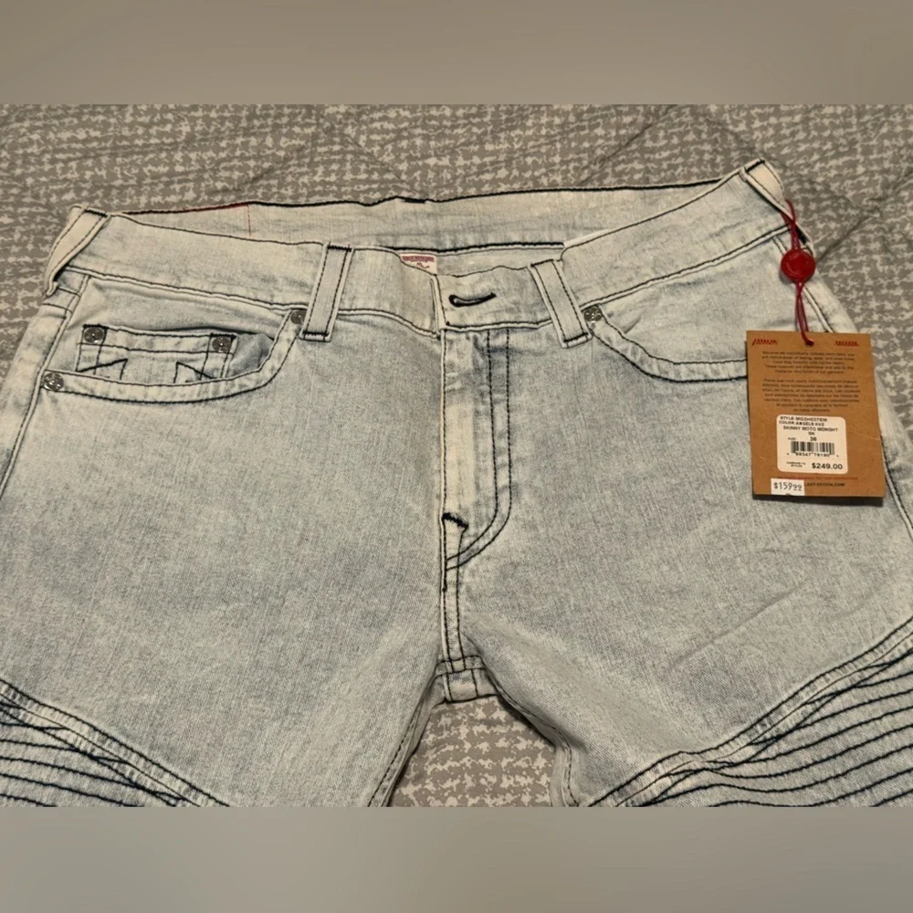 Vintage True Religion Men's Light Gray light stretch Jeans